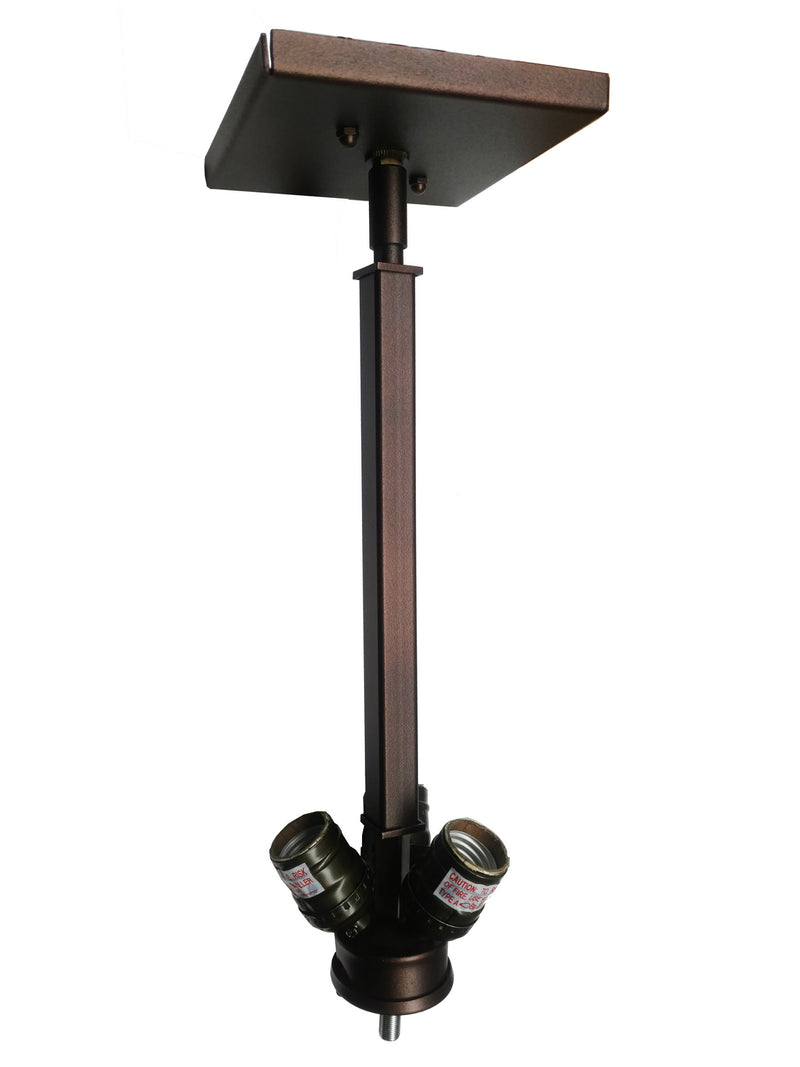 Meyda Tiffany 178530 Three Light Inverted Pendant Hardware, Steel