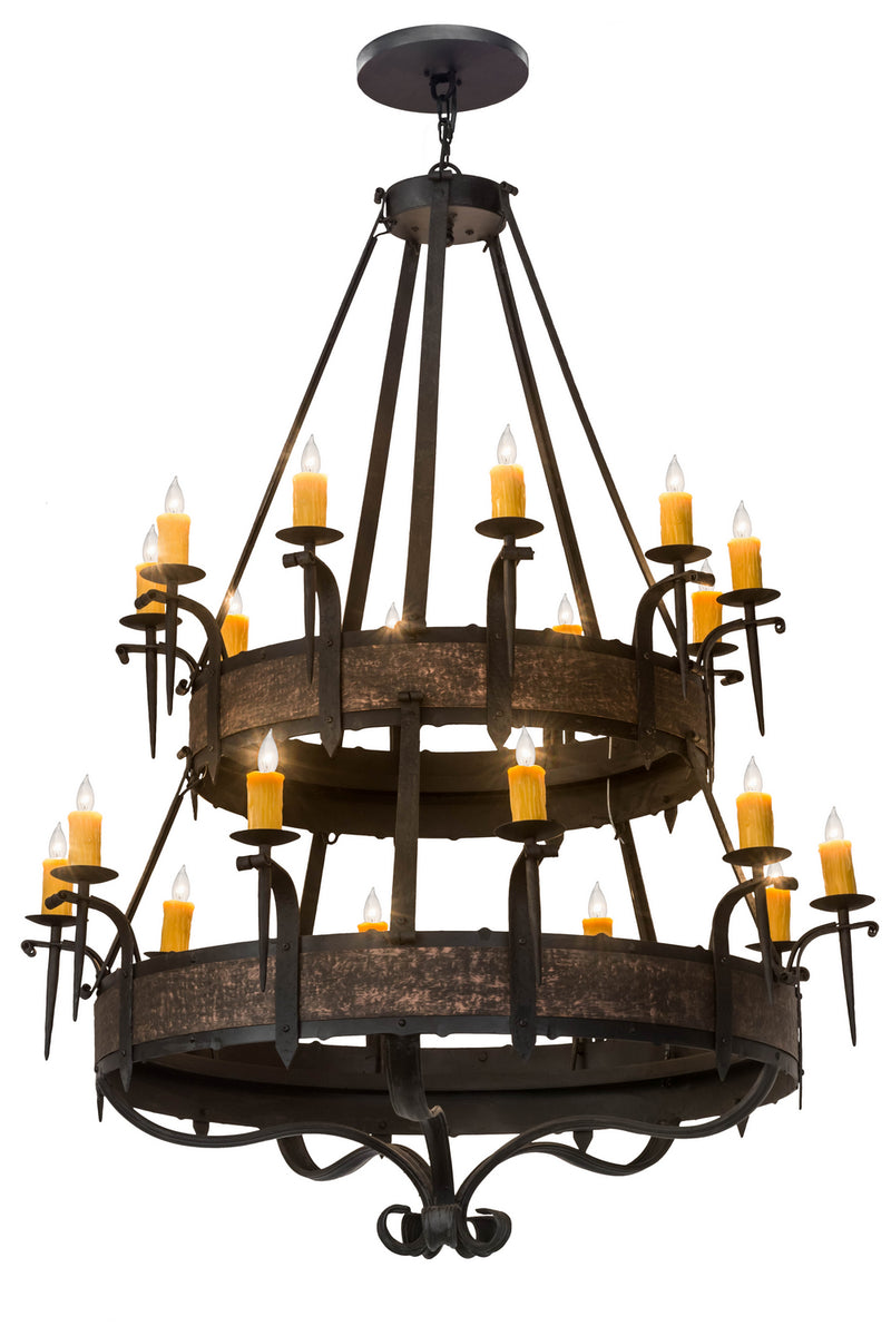 Meyda Tiffany 178715 20 Light Chandelier, Costello Black