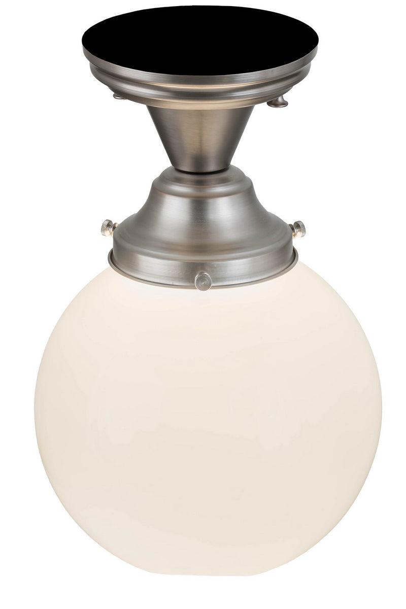 Meyda Tiffany 178884 One Light Flushmount, Brushed Nickel