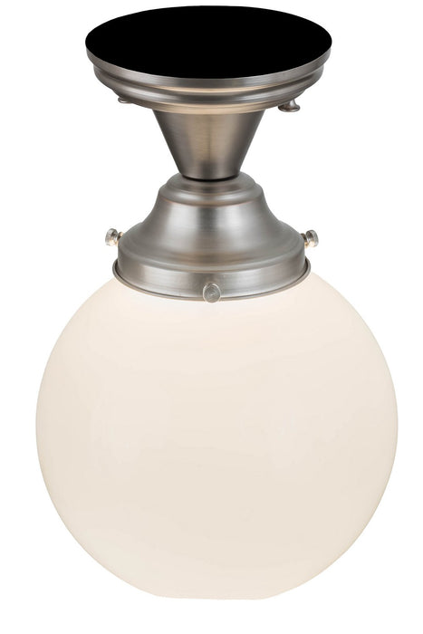 Meyda Tiffany 178884 One Light Flushmount, Brushed Nickel