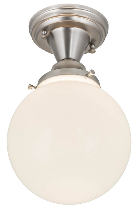 Meyda Tiffany 178884 One Light Flushmount, Brushed Nickel