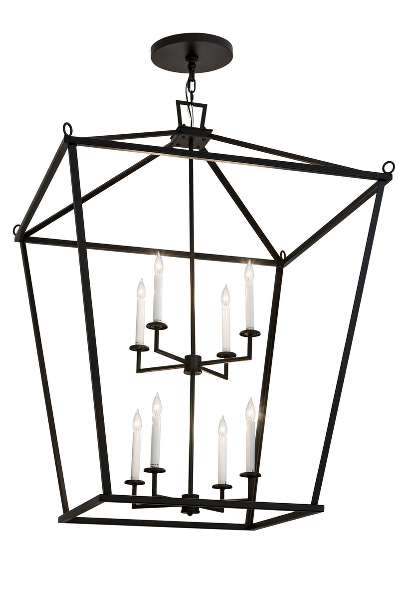 Meyda Tiffany 179723 Eight Light Pendant, Textured Black
