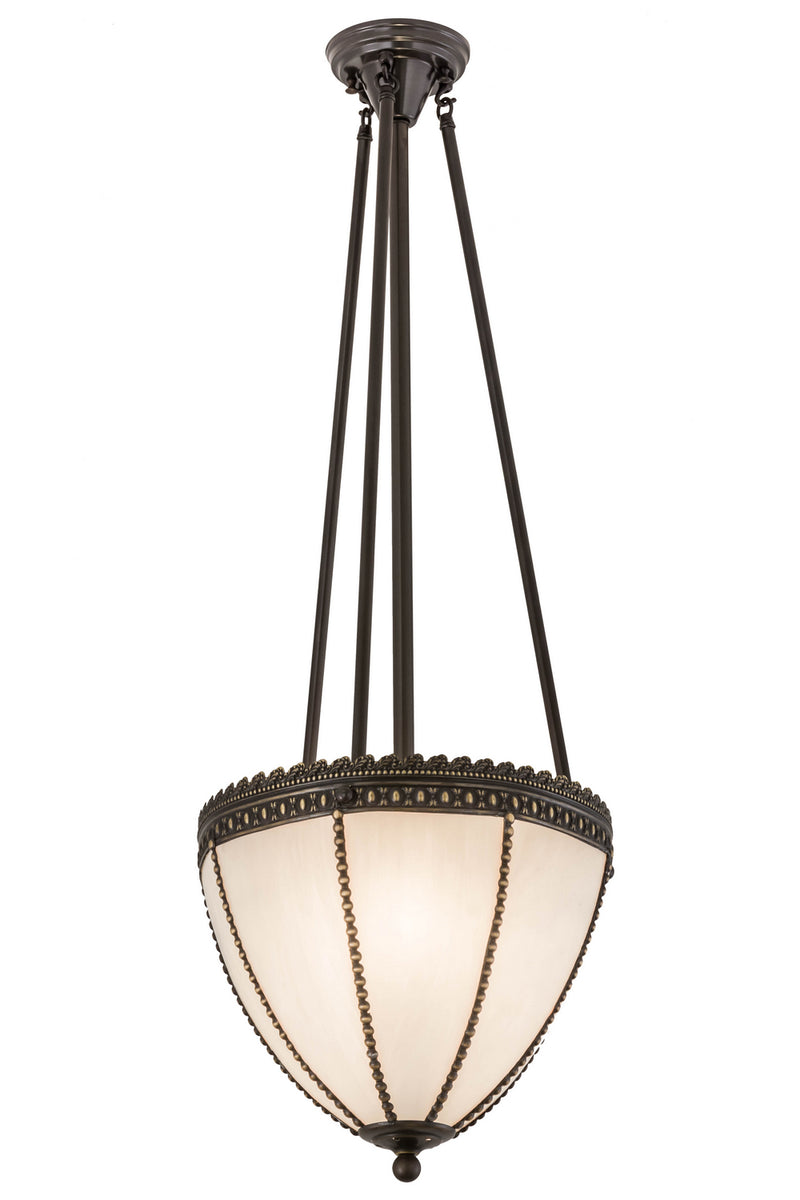 Meyda Tiffany 72607 Two Light Inverted Pendant, Craftsman Brown