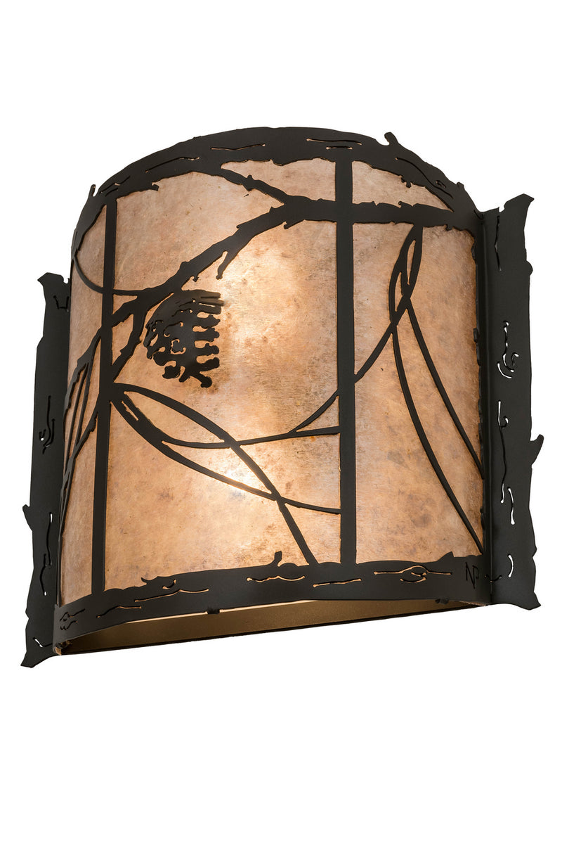 Meyda Tiffany 98413 Two Light Wall Sconce, Timeless Bronze