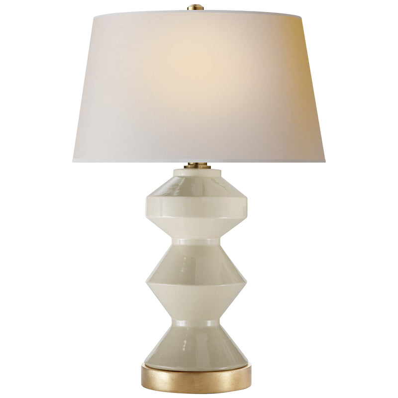 Visual Comfort Signature CHA 8666ICO-NP One Light Table Lamp, Coconut Porcelain
