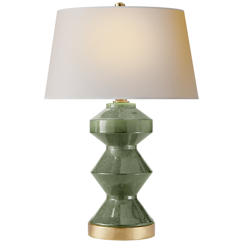 Visual Comfort Signature CHA 8666SHK-NP One Light Table Lamp, Shellish Kiwi