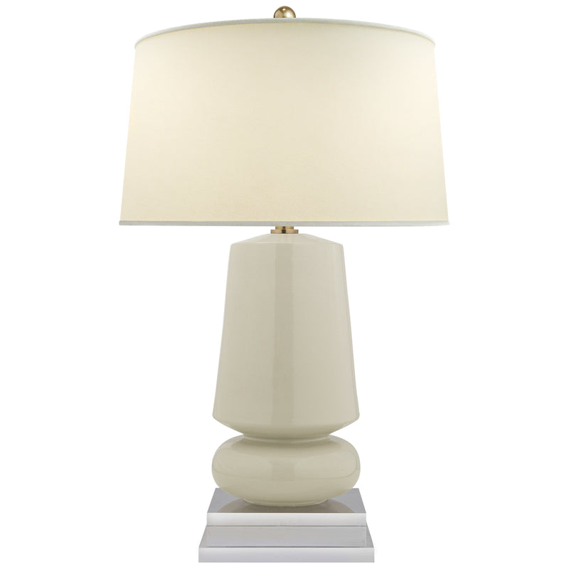 Visual Comfort Signature CHA 8668ICO-PL One Light Table Lamp, Coconut Porcelain