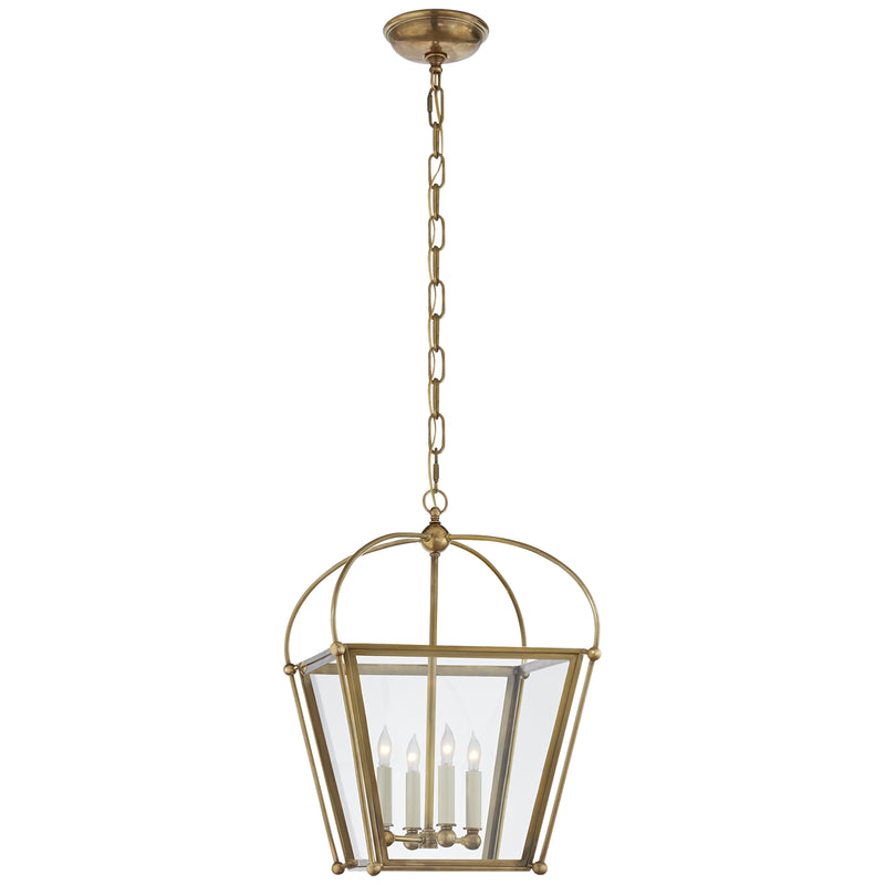Visual Comfort Signature CHC 3438AB-CG Four Light Lantern, Antique-Burnished Brass