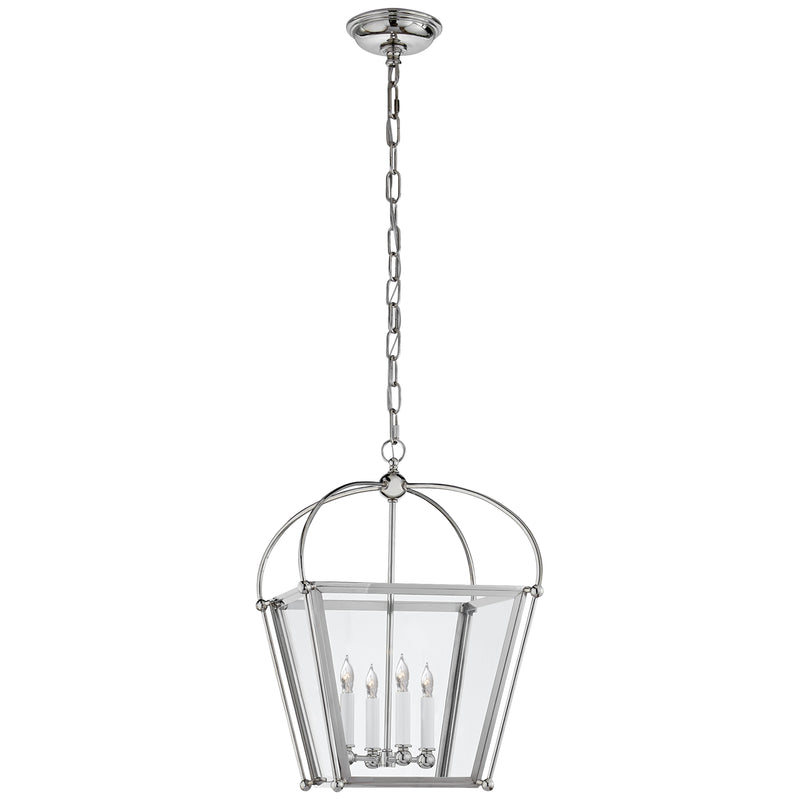 Visual Comfort Signature CHC 3438PN-CG Four Light Lantern, Polished Nickel