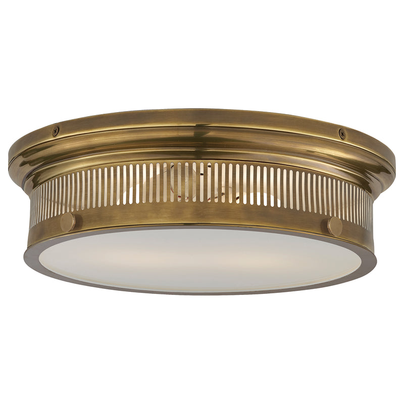 Visual Comfort Signature CHC 4392AB-WG Two Light Flush Mount, Antique-Burnished Brass