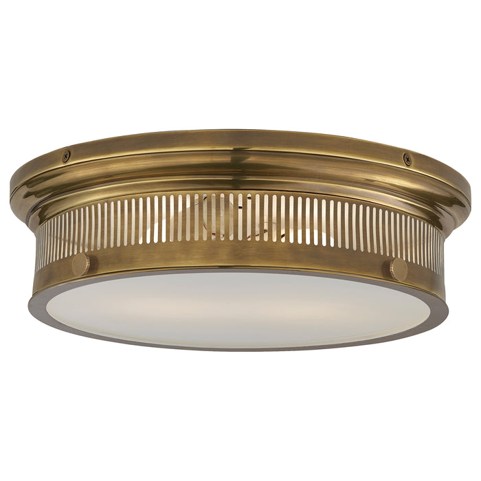 Visual Comfort Signature CHC 4392AB-WG Two Light Flush Mount, Antique-Burnished Brass