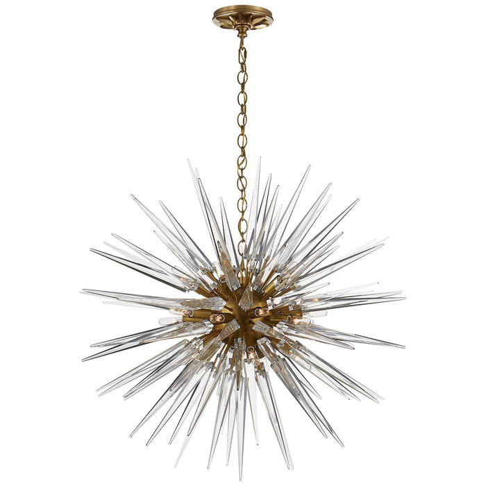 Visual Comfort Signature CHC 5287AB-CA 20 Light Chandelier, Antique-Burnished Brass