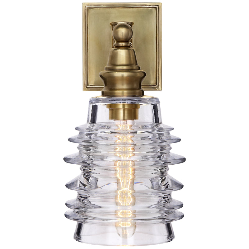 Visual Comfort Signature CHD 2472AB-CG One Light Wall Sconce, Antique-Burnished Brass