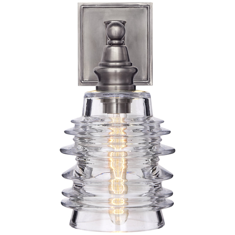 Visual Comfort Signature CHD 2472AN-CG One Light Wall Sconce, Antique Nickel