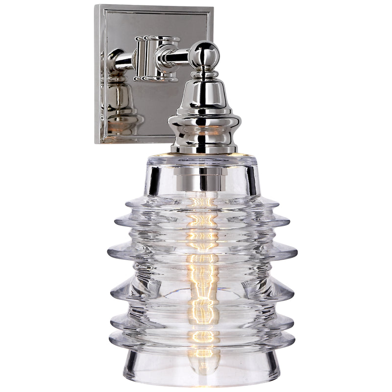 Visual Comfort Signature CHD 2472PN-CG One Light Wall Sconce, Polished Nickel