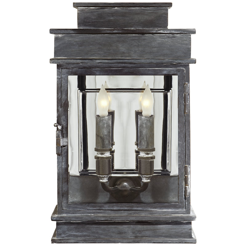 Visual Comfort Signature CHO 2908WZ Two Light Outdoor Linear Lantern, Weathered Zinc