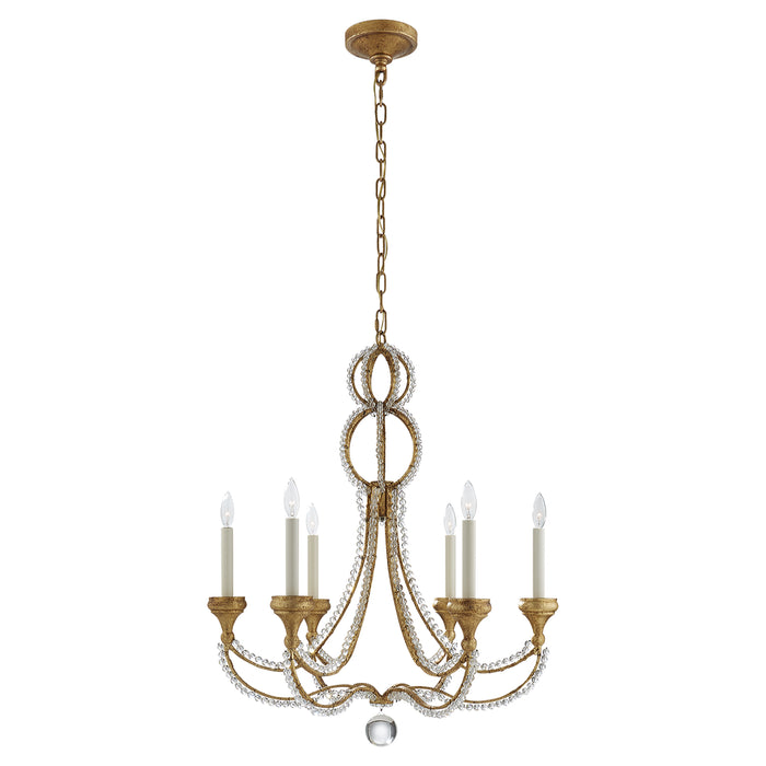 Visual Comfort Signature NW 5030VG Six Light Chandelier, Venetian Gold