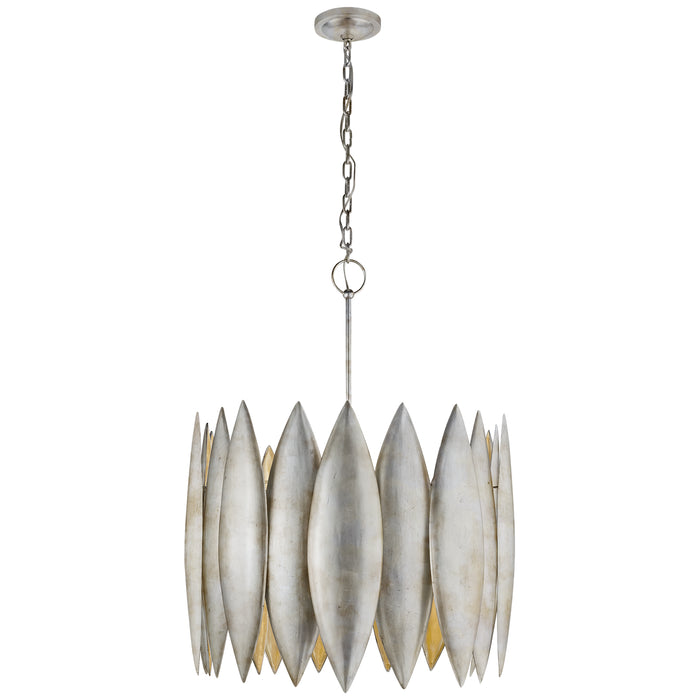Visual Comfort Signature S 5048BSL Four Light Chandelier, Burnished Silver Leaf