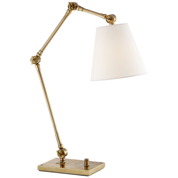 Visual Comfort Signature SK 3115HAB-L One Light Task Lamp, Hand-Rubbed Antique Brass