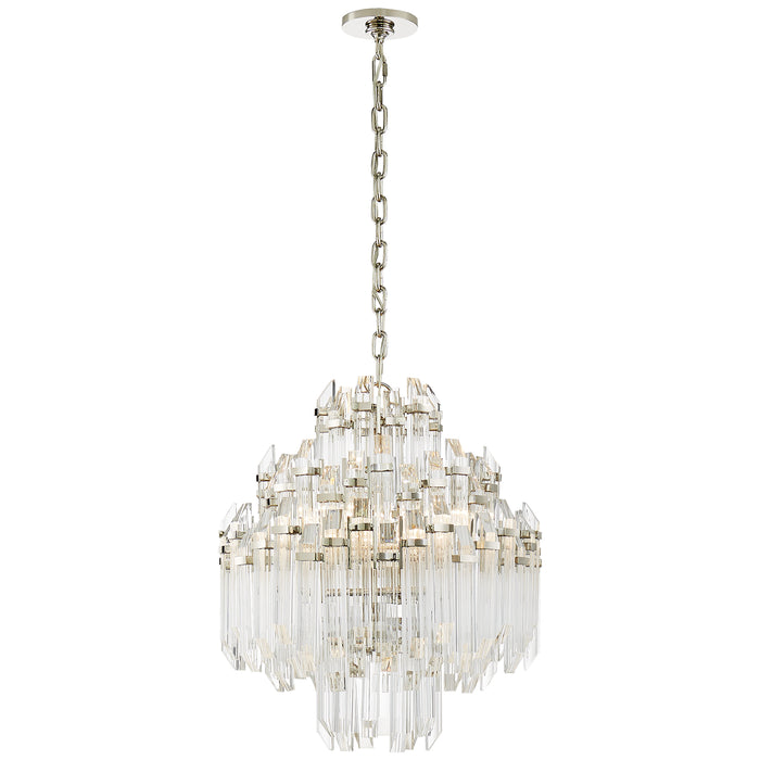 Visual Comfort Signature SK 5424PN-CA Six Light Chandelier, Polished Nickel with Clear Acrylic