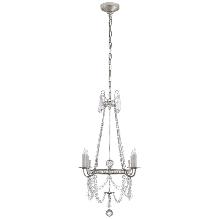 Visual Comfort Signature SP 5030BSL-CG Four Light Chandelier, Burnished Silver Leaf