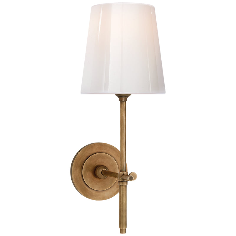 Visual Comfort Signature TOB 2022HAB-WG One Light Wall Sconce, Hand-Rubbed Antique Brass