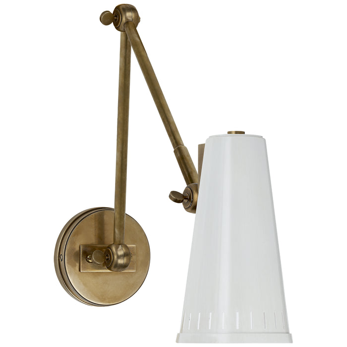 Visual Comfort Signature TOB 2066HAB-AW One Light Wall Sconce, Hand-Rubbed Antique Brass