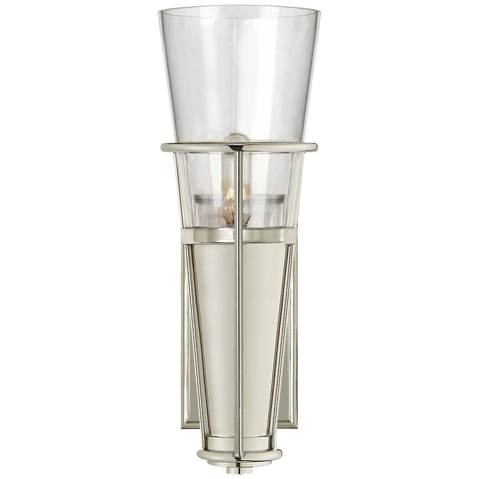 Visual Comfort Signature TOB 2751PN-CG One Light Wall Sconce, Polished Nickel