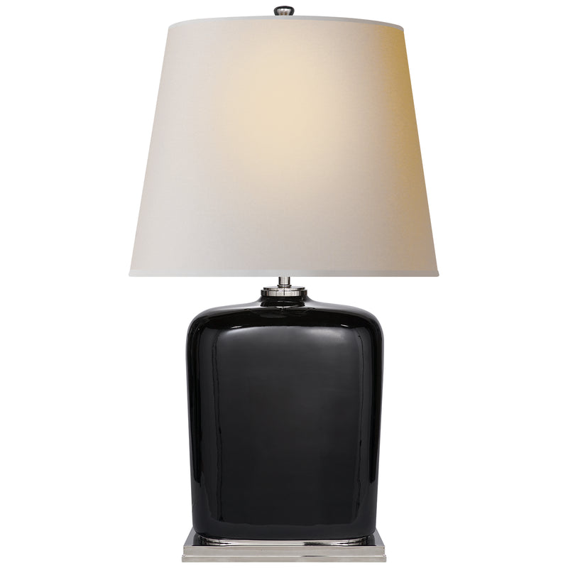 Visual Comfort Signature TOB 3804BLK-NP Two Light Table Lamp, Black Porcelain