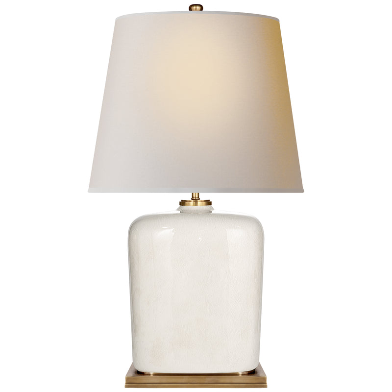Visual Comfort Signature TOB 3804TS-NP Two Light Table Lamp, Tea Stain Crackle