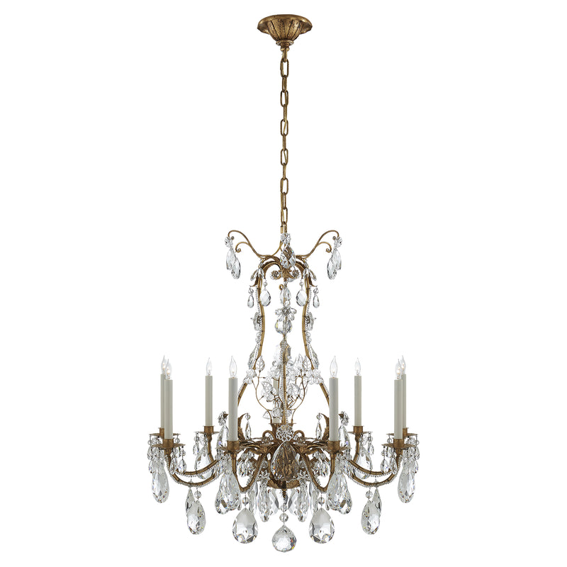 Visual Comfort Signature TOB 5470GI Nine Light Chandelier, Gilded Iron