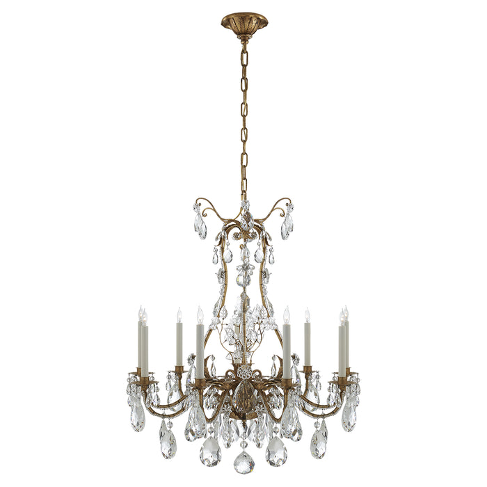 Visual Comfort Signature TOB 5470GI Nine Light Chandelier, Gilded Iron