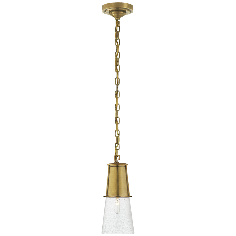 Visual Comfort Signature TOB 5751HAB-SG One Light Pendant, Hand-Rubbed Antique Brass