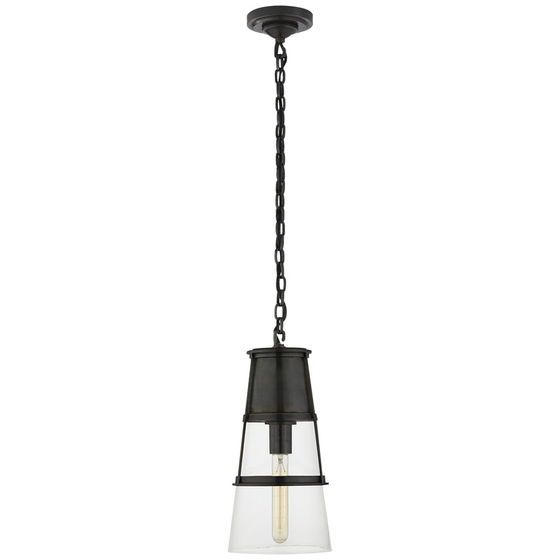 Visual Comfort Signature TOB 5752BZ-CG One Light Pendant, Bronze