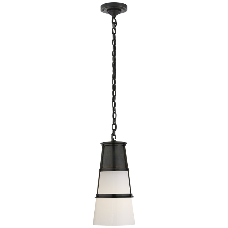Visual Comfort Signature TOB 5752BZ-WG One Light Pendant, Bronze