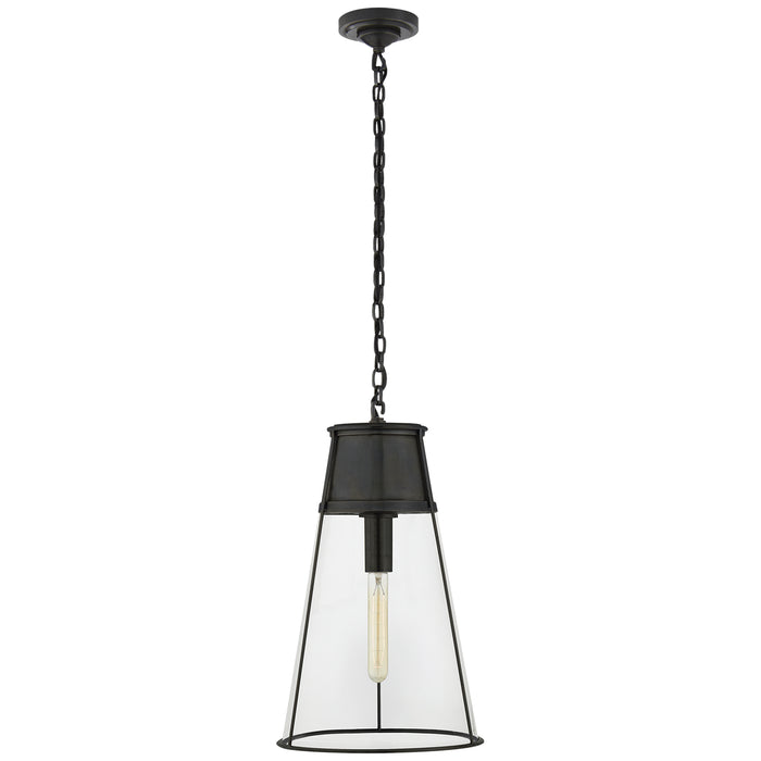 Visual Comfort Signature TOB 5753BZ-CG One Light Pendant, Bronze