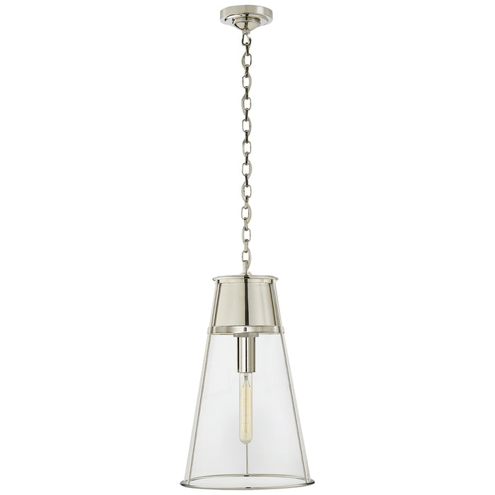 Visual Comfort Signature TOB 5753PN-CG One Light Pendant, Polished Nickel