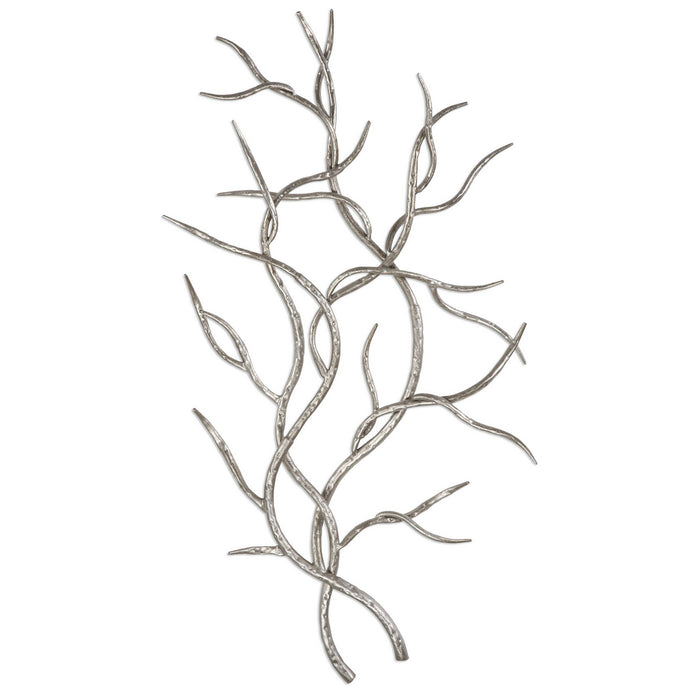 Uttermost 04053 Wall Art, Antiqued Silver Leaf