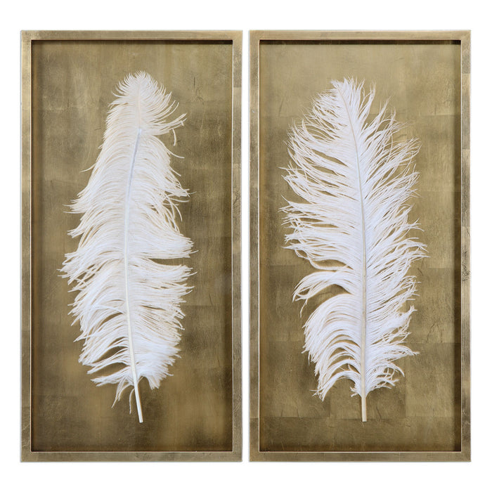 Uttermost 04057 Shadow Box S/2, Gold Leaf