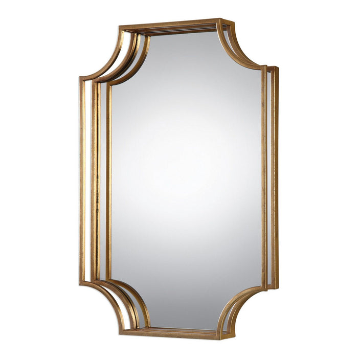 Uttermost 09123 Mirror, Antiqued Gold Leaf
