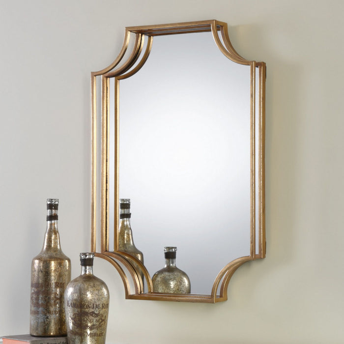 Uttermost 09123 Mirror, Antiqued Gold Leaf