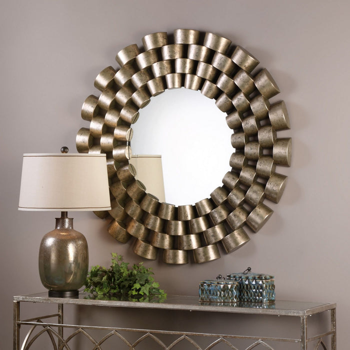 Uttermost 09136 Mirror, Silver Leaf w/Black