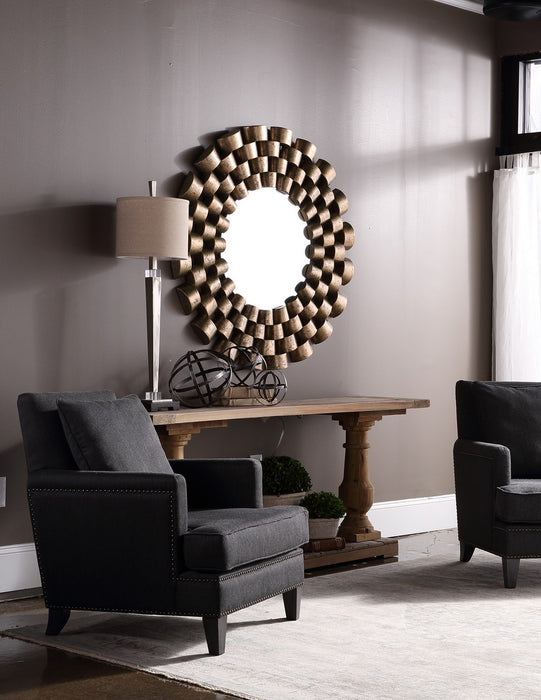 Uttermost 09136 Mirror, Silver Leaf w/Black