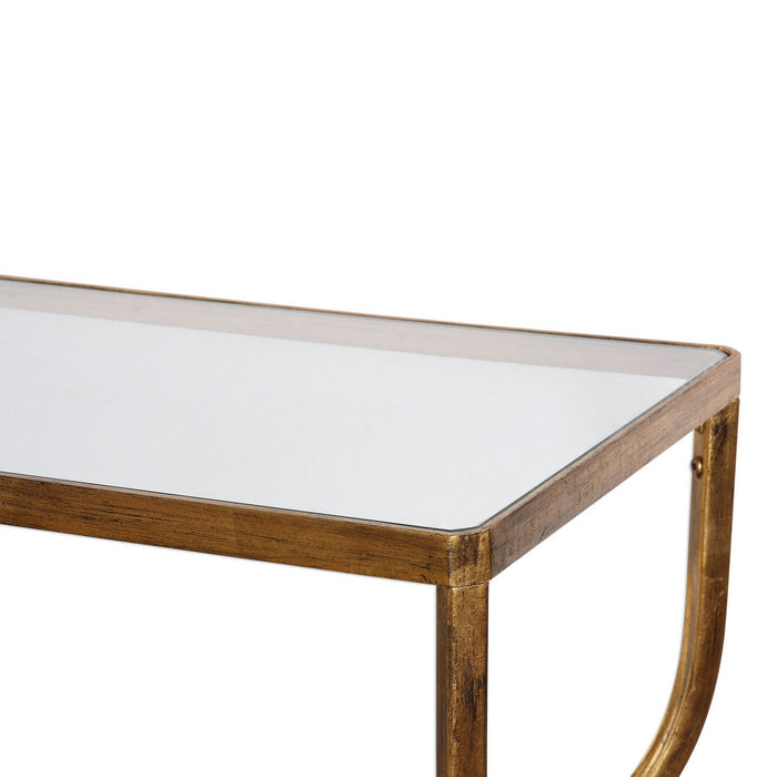 Uttermost 24668 Console Table, Antiqued Gold