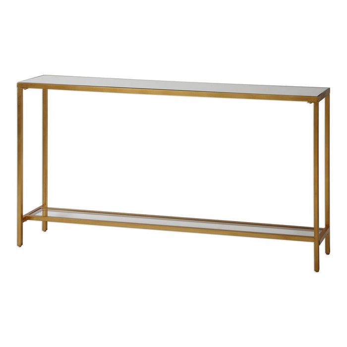 Uttermost 24685 Console Table, Antiqued Gold Leaf