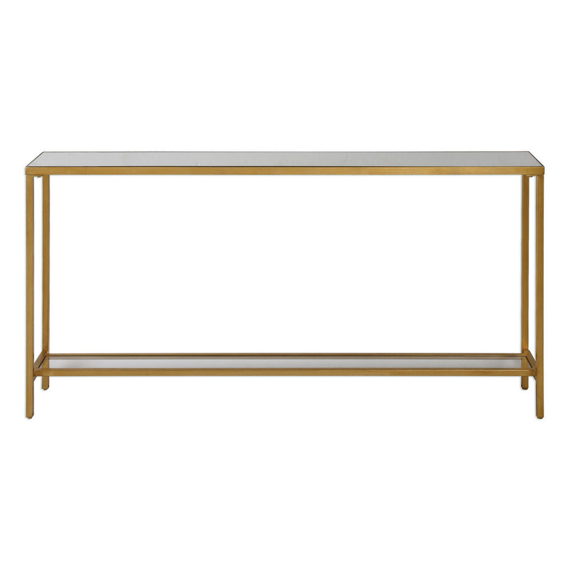Uttermost 24685 Console Table, Antiqued Gold Leaf
