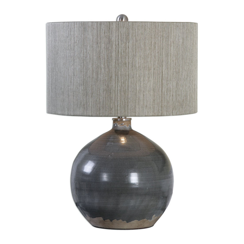 Uttermost 27215-1 One Light Table Lamp, Brushed Nickel