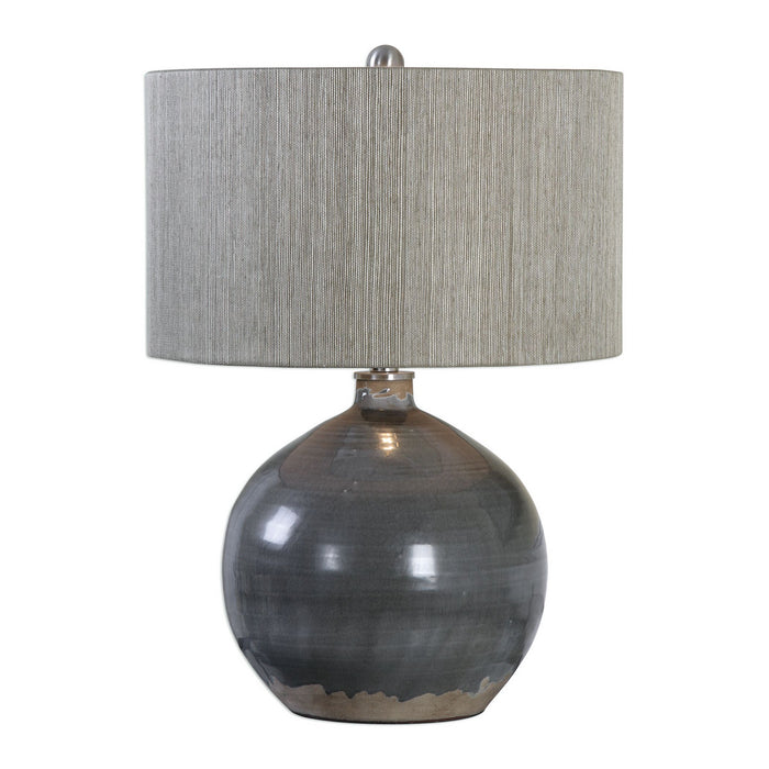 Uttermost 27215-1 One Light Table Lamp, Brushed Nickel