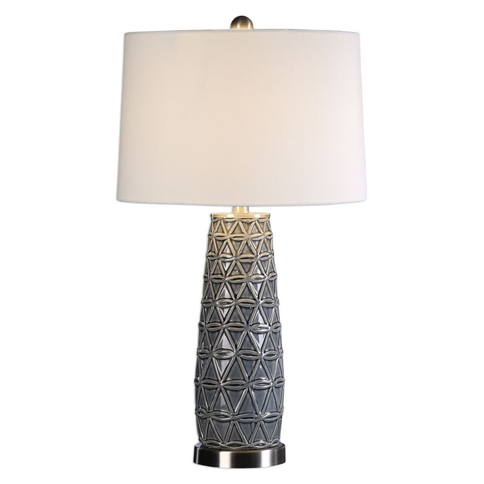 Uttermost 27219 One Light Table Lamp, Brushed Nickel