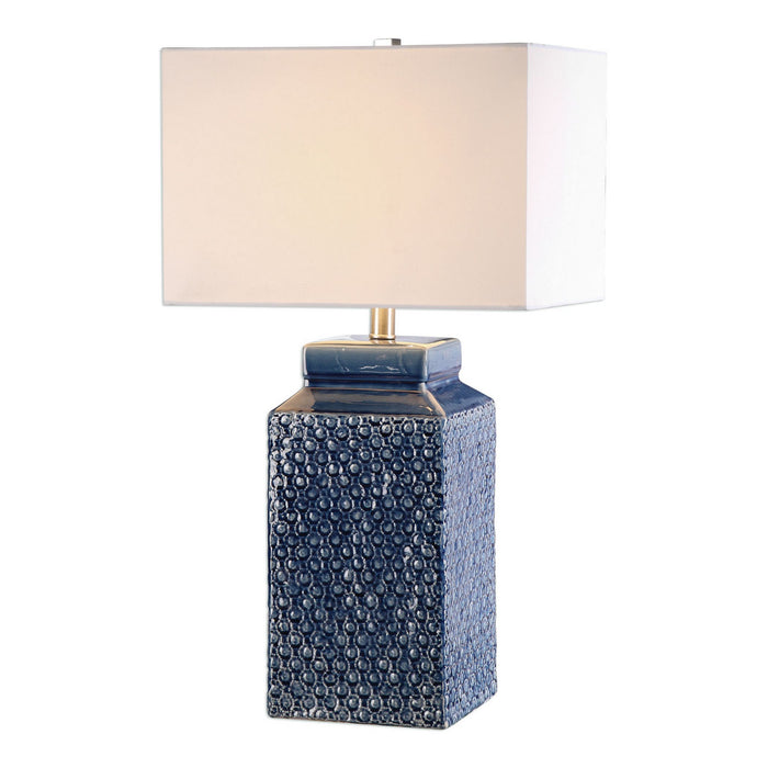 Uttermost 27229-1 One Light Table Lamp, Brushed Nickel